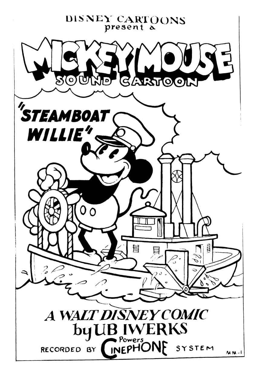 1928 20th_century absurd_res ancient_art anthro biped boat clothed clothing disney english_text fleischer_style_toon footwear hat headgear headwear hi_res male mammal mickey_mouse monochrome mouse murid murine open_mouth open_smile public_domain rodent shoes smile solo steamboat steamboat_willie tail text toony ub_iwerks vehicle walter_elias_"walt"_disney watercraft