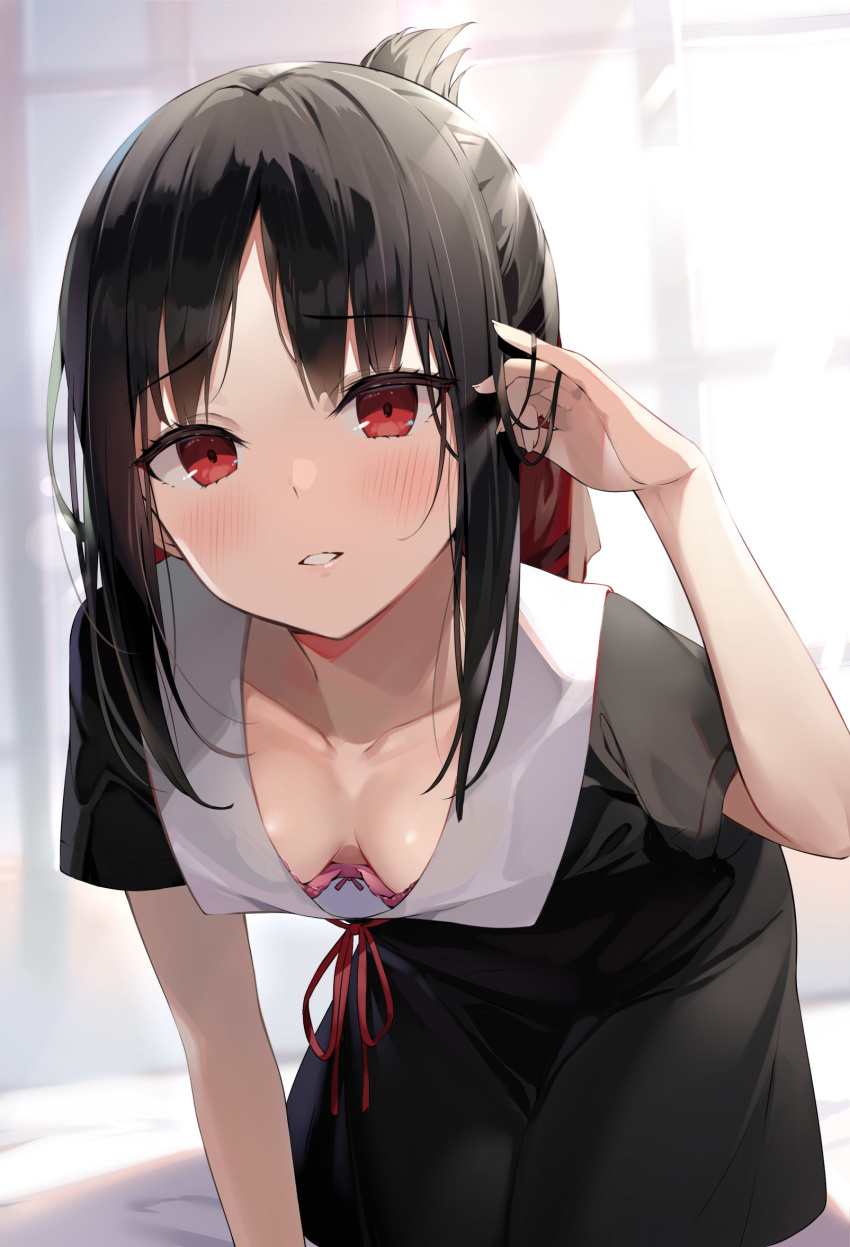 ale_nqki bra cleavage kaguya-sama_wa_kokurasetai_~tensai-tachi_no_renai_zunousen~ seifuku shinomiya_kaguya