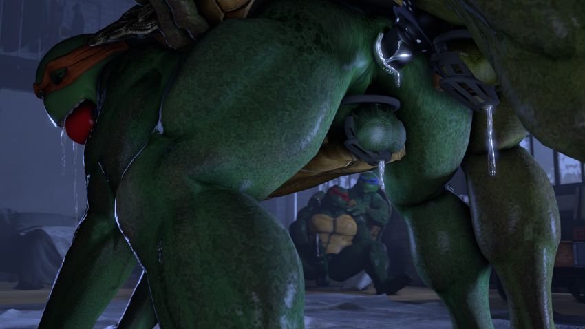 16:9 anal anal_penetration anthro backsack ball_gag balls bodily_fluids brother brothers chastity_cage chastity_device dildo dildo_in_ass donatello_(tmnt) duo_focus gag gagged genital_fluids genitals group hi_res humanoid incest_(lore) leonardo_(tmnt) male male/male male_penetrated male_penetrating male_penetrating_male masturbation michelangelo_(tmnt) nude penetration penile penile_masturbation precum precum_string raphael_(tmnt) sex_toy sibling stormrider strapon strapon_over_chastity teenage_mutant_ninja_turtles voyeur widescreen