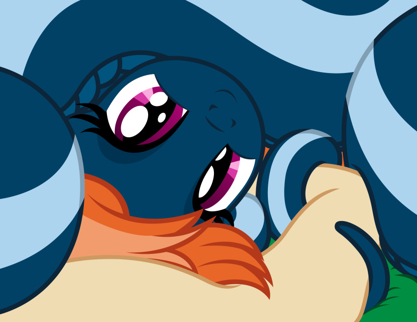 absurd_res badumsquish equid equine fan_character female first_person_view hair hi_res horse human hybrid kalianne lamia male male_pov mammal my_little_pony orange_hair pony purple_eyes reptile scalie serpentine snake upside_down