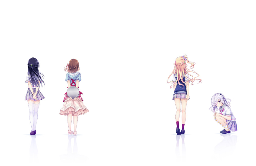 arimura_romi einstein_yori_ai_wo_komete glovety heels kimishima_ao nishino_kasumi nitta_shinobu sakashita_iina seifuku thighhighs transparent_png