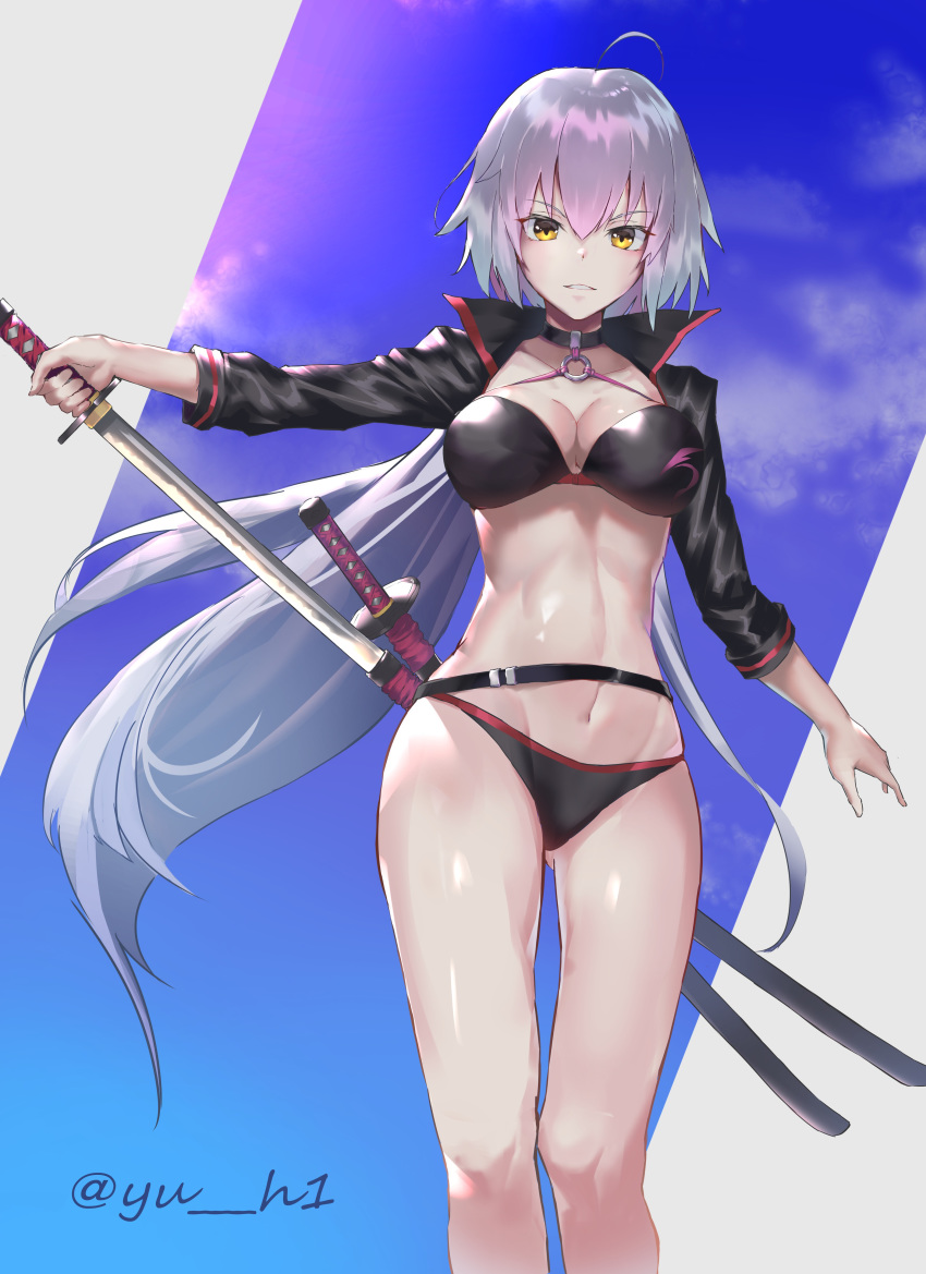 bikini fate/grand_order jeanne_d'arc jeanne_d'arc_(alter)_(fate) swimsuits sword yu-hi