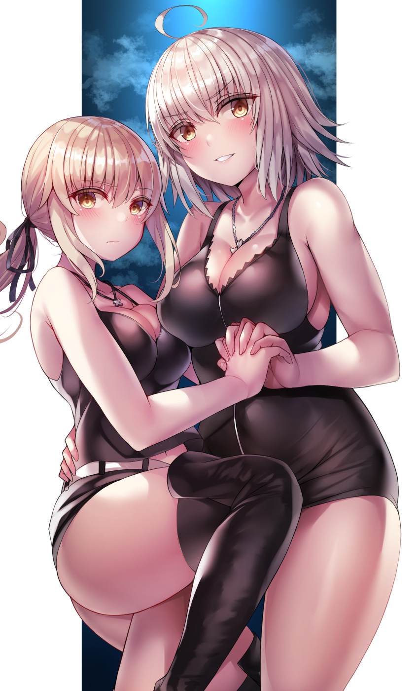 cleavage fate/grand_order jeanne_d'arc jeanne_d'arc_(alter)_(fate) saber saber_alter tagme