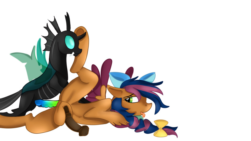 16:9 anal arthropod bow changeling commission_art duo earth_pony equid equine fan_character feral friendship_is_magic hasbro horse jbond male male/male mammal my_little_pony pegasus penetration pony sex simple_background thorax_(mlp) white_background widescreen wings