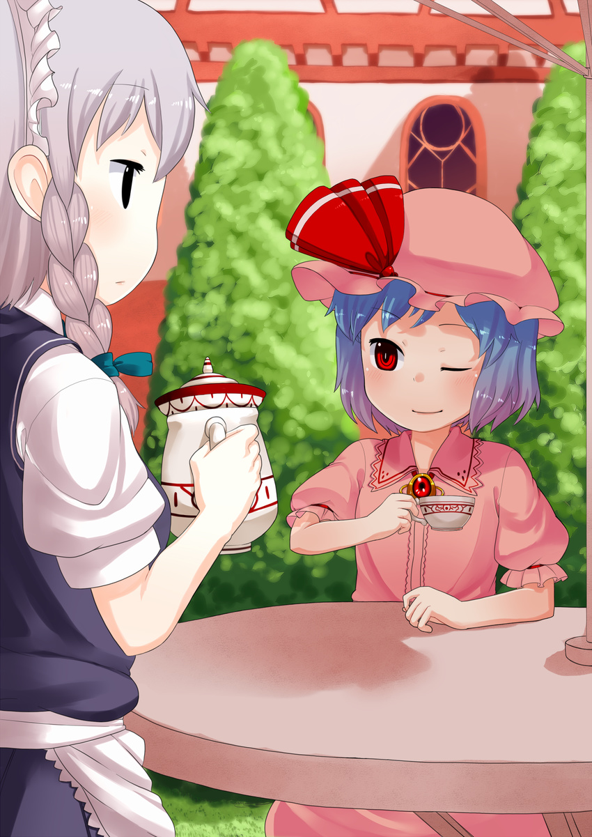 izayoi_sakuya muku-coffee remilia_scarlet tagme touhou