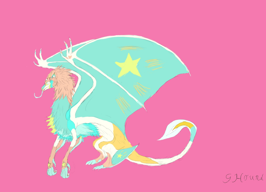 cartoon_network dragon female feral greydog hi_res pearl_(steven_universe) solo steven_universe