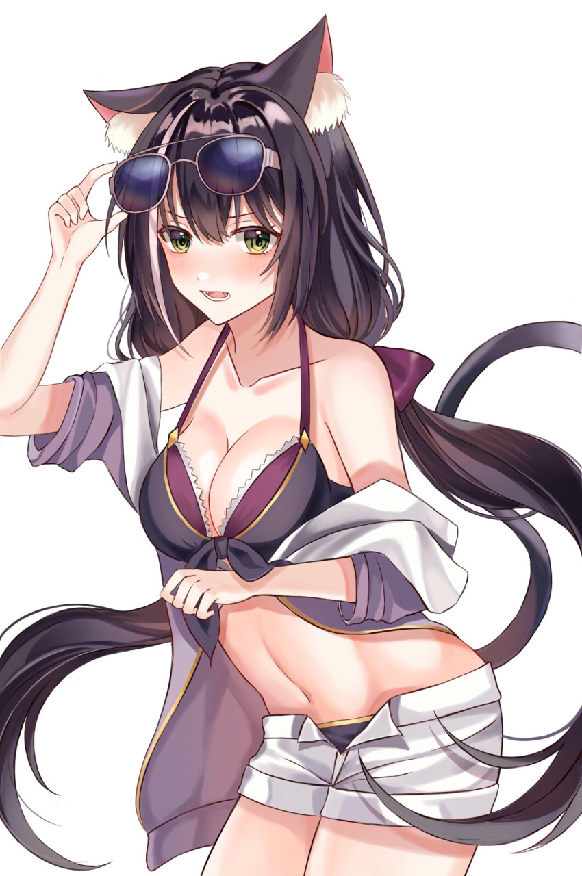 animal_ears bikini ki-san kyaru_(princess_connect) megane nekomimi princess_connect princess_connect!_re:dive swimsuits tail