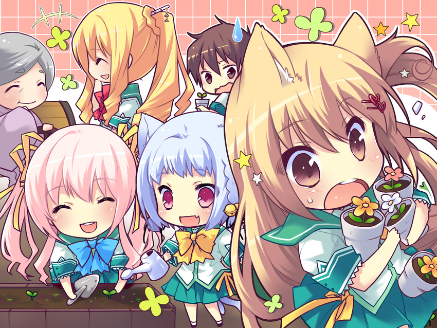 chibi game_cg kiryuu_hina koshimizu_rei neko_koi ryuudou_misaki toono_sayaka yano_mirura