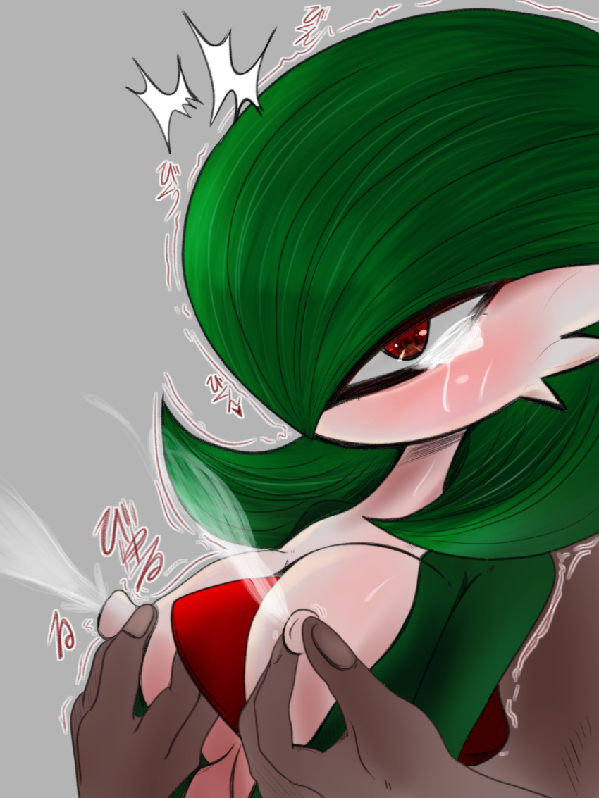 3:4 absurd_res big_breasts blush bodily_fluids breast_milking breasts creepy female female_on_human foreign_girl_lovers'_association gardevoir green_hair hair hi_res human human_on_humanoid humanoid interspecies lactating male male/female male_on_humanoid mammal milk nintendo nipple_fetish nipple_pinch nipple_play nipples pinch pok&eacute;mon pok&eacute;mon_(species) pok&eacute;philia projectile_lactation red_eyes shaking tears video_games