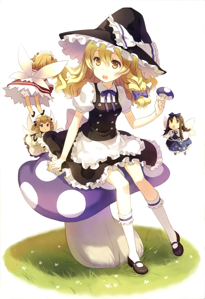 bloomers fairy h2so4 kirisame_marisa luna_child possible_duplicate star_sapphire sunny_milk touhou wings witch