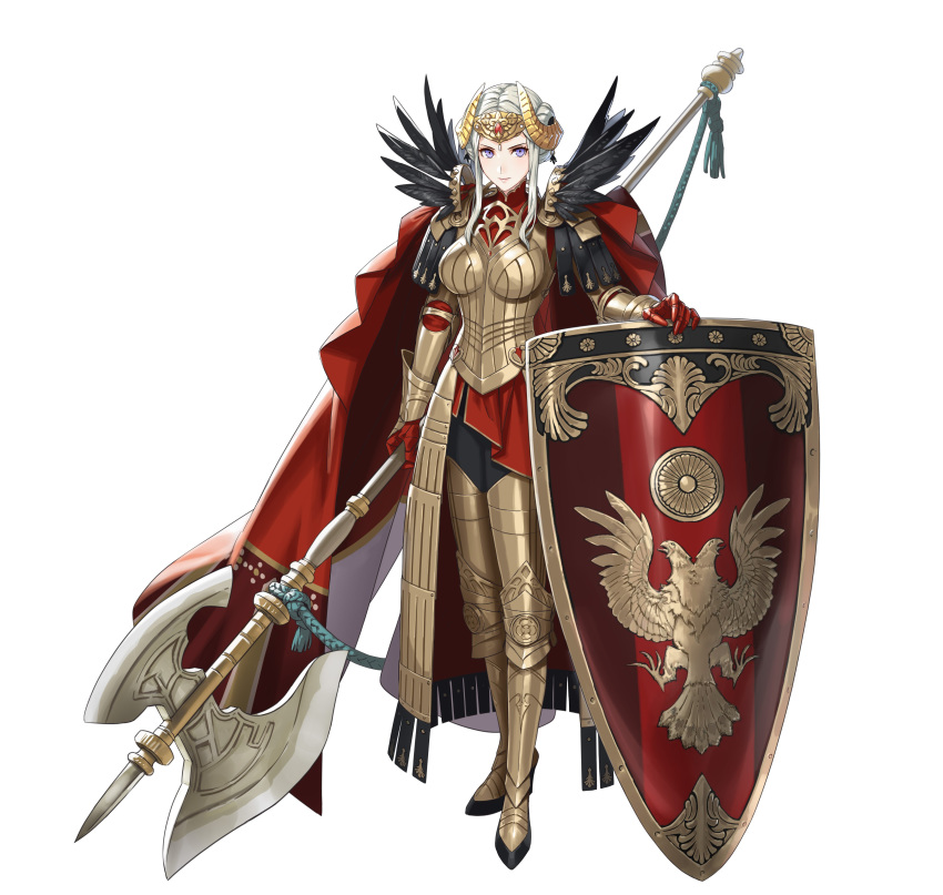 armor cuboon edelgard_von_hresvelg fire_emblem fire_emblem_heroes fire_emblem_three_houses horns nintendo weapon