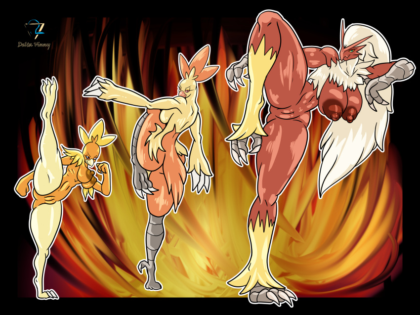 anthro areola beady_eyes big_breasts big_butt black_background black_eyes blaziken blue_eyes breasts brown_areola brown_nipples butt butt_from_the_front combusken deltavinny dipstick_legs eyelashes feathers female generation_3_pokemon genitals grey_body grey_scales group hair hi_res huge_breasts long_hair looking_at_viewer looking_back looking_back_at_viewer navel nintendo nipples nude on_one_leg orange_body orange_feathers pokemon pokemon_(species) pupils pussy raised_leg rear_view red_areola red_body red_feathers red_nipples red_sclera scales simple_background slit_pupils standing thick_thighs torchic trio white_hair wide_hips yellow_body yellow_feathers yellow_sclera
