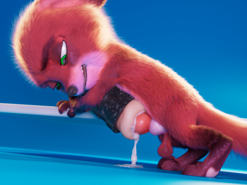 3_fingers 3d_(artwork) anatomically_correct animal_genitalia animal_penis anthro anthrofied athletic athletic_anthro balls bedroom_eyes biped blue_background bodily_fluids canid canine canine_genitalia canine_penis cum cum_drip cum_string detailed detailed_fur digital_media_(artwork) digitigrade disney dripping feet fingers flat_chested fluffy fluffy_body fluffy_fur fox fur genital_fluids genitals hi_res holding_object knot male mammal multicolored_body multicolored_fur narrowed_eyes nick_wilde pawpads penetrable_sex_toy penile penis pink_pawpads pupils raised_tail realistic realistic_fur red_body red_fox red_fur saggy_balls scimunk seductive sex sex_toy sheath simple_background slim solo tail tailless toes true_fox two_tone_body two_tone_fur zootopia