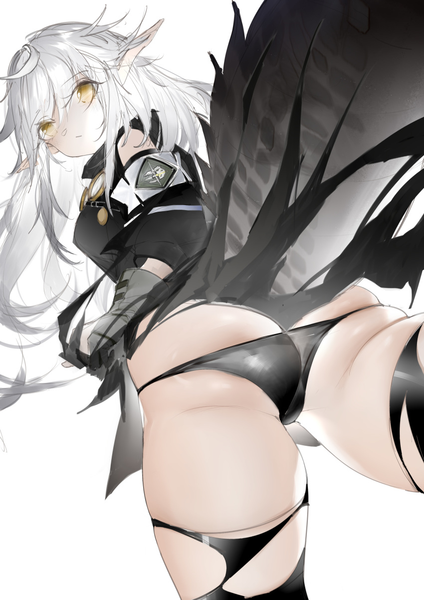 arknights ass horz pantsu pointy_ears tail thighhighs tomimi_(arknights)