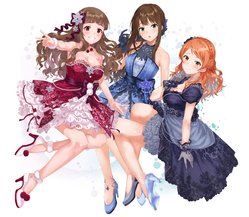 dress heels houjou_karin kamiya_nao shibuya_rin sirurabbit the_idolm@ster the_idolm@ster_cinderella_girls