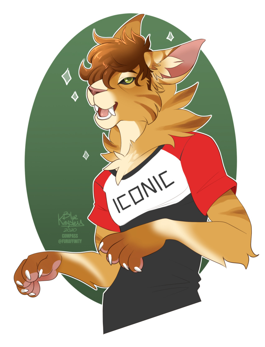 2020 5_fingers anthro clothed clothing compass_(artist) digital_media_(artwork) felid feline fingers hi_res male mammal open_mouth solo teeth tongue