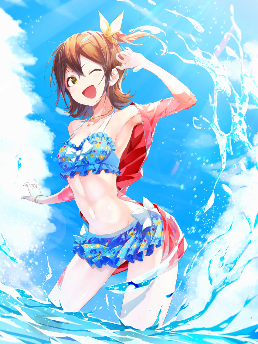 bikini cleavage kasuga_mirai swimsuits tagme the_idolm@ster the_idolm@ster_million_live! wet