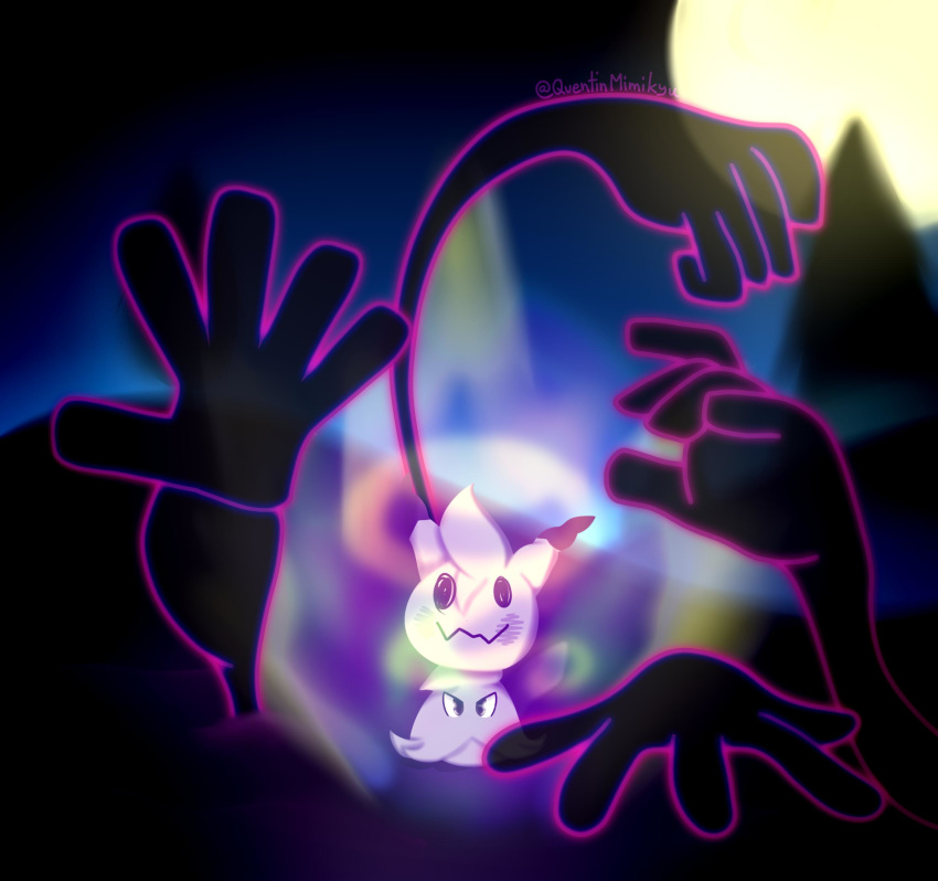 absurd_res anthro ghost hi_res male mimikyu moon night nintendo pok&eacute;mon pok&eacute;mon_(species) quentinmimikyu solo spirit video_games z-move