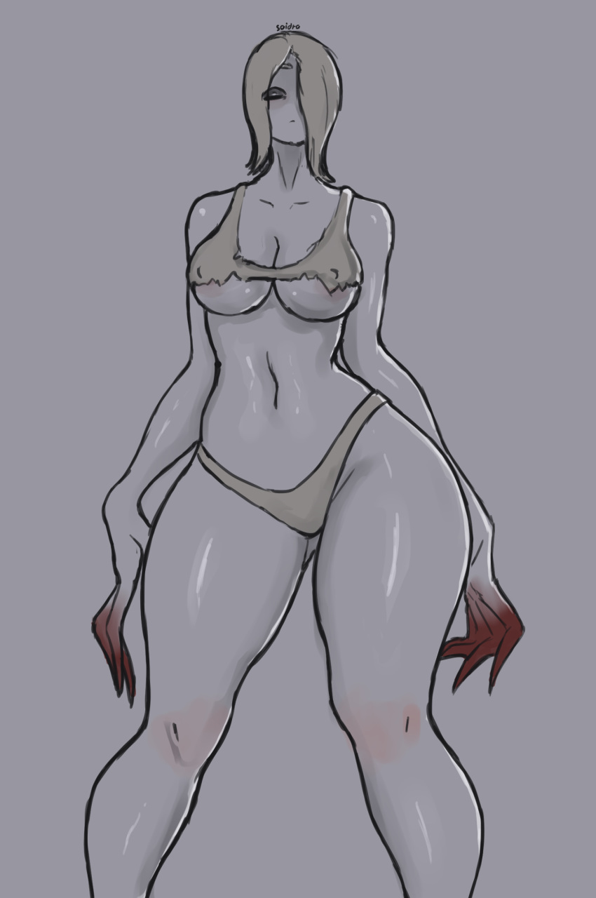 amber_dagenheart clothing female hi_res humanoid left_4_dead_(series) looking_at_viewer magic_user monster_girl_(genre) saidra solo thick_thighs torn_clothing undead underwear valve video_games wide_hips witch witch_(left_4_dead) zombie zombie_girl