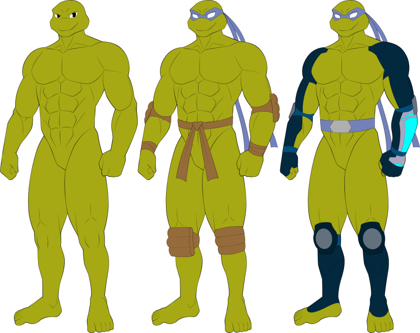 2020 5_toes abs alpha_channel anthro armor darkshiner8 donatello_(tmnt) green_body hi_res male muscular muscular_anthro muscular_male ninja nude pecs reptile scalie shell-less solo sparksstars teenage_mutant_ninja_turtles tmnt_2003 toes turtle warrior