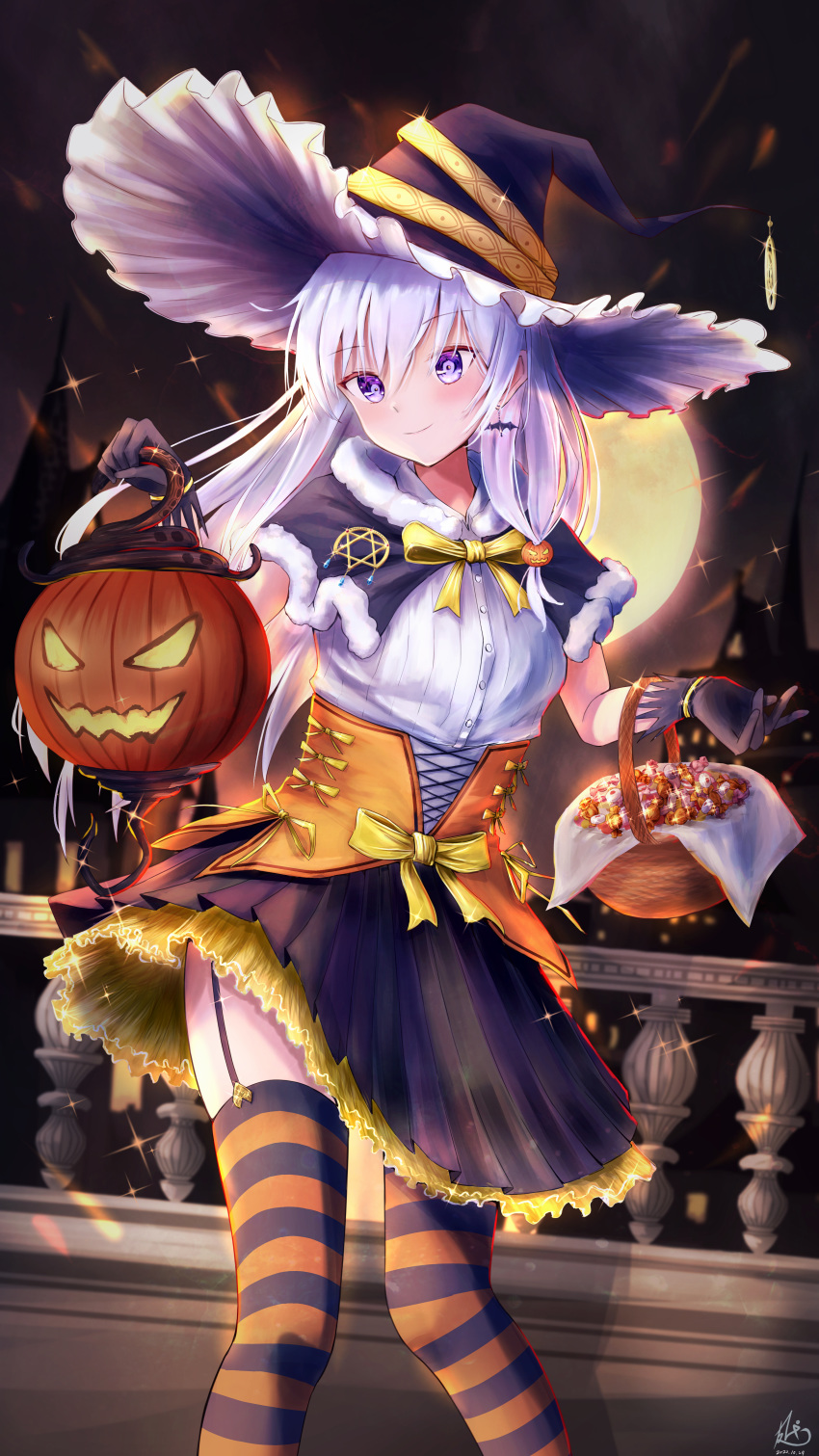 daidai_(daidai826) halloween stockings thighhighs witch