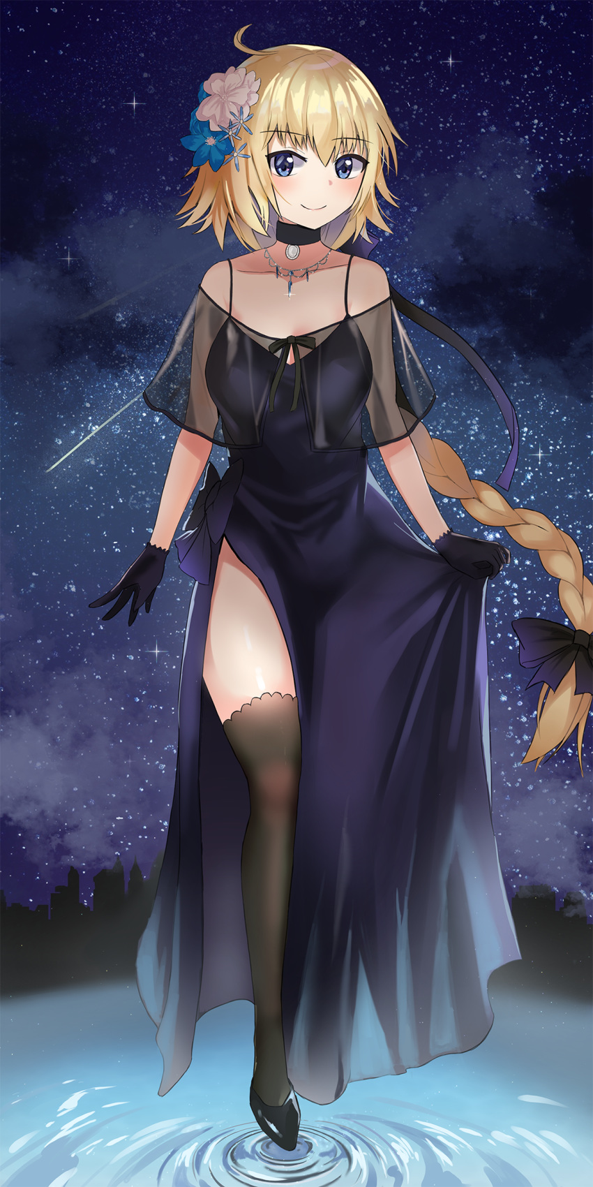 dress fate/grand_order jeanne_d'arc jeanne_d'arc_(alter)_(fate) tagme thighhighs