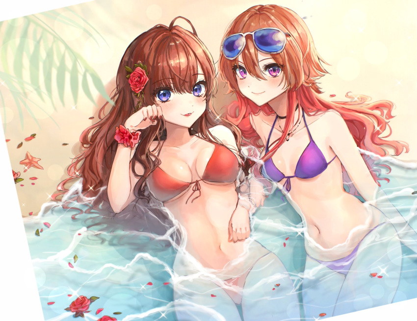 bikini ichinose_shiki ninomiya_asuka swimsuits tagme the_idolm@ster the_idolm@ster_cinderella_girls wet