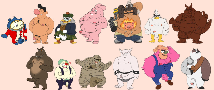 absurd_res anatid anseriform anthro atlus avian badger badgerclops balls belly billy's_dad_(billy_and_mandy) bird blizzard_entertainment cartoon_network common_hippopotamus dreamworks duck flaccid flintheart_glomgold fuzzy_lumpkins galarian_farfetch'd genitals group haxsmack hi_res hippopotamid lagomorph leporid madagascar_(series) male mammal mao_mao:_heroes_of_pure_heart megami_tensei megami_tensei_persona moto_moto multiple_images mummy muscular muscular_male mustelid musteline nintendo nipples overwatch pecs penis pok&eacute;mon pok&eacute;mon_(species) rabbit regional_form_(pok&eacute;mon) richard_watterson roadhog_(overwatch) slightly_chubby teddie_(persona) the_amazing_world_of_gumball the_grim_adventures_of_billy_and_mandy undead unknown_character video_games