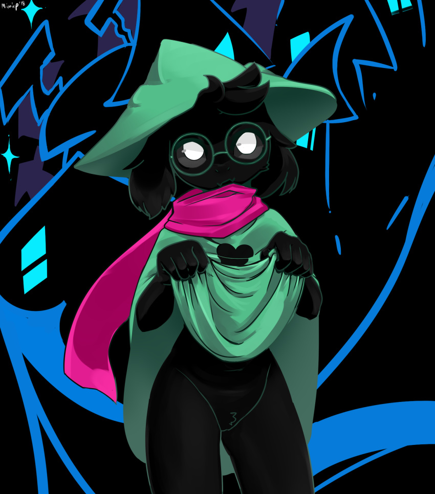 anthro bovid caprine crossgender deltarune female genitals goat hi_res looking_at_viewer mammal mimicp presenting pussy ralsei solo video_games