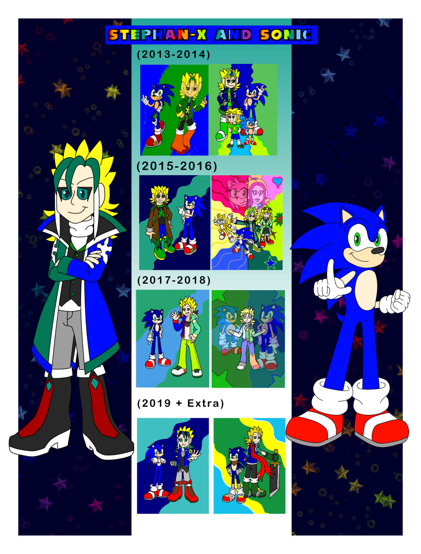 2020 absurd_res amy_rose anthro boots classic_sonic classic_sonic_(universe) clothing coat duo footwear heroes hi_res human humanoid invalid_tag kevin male mammal miles_prower scarf sonic1603 sonic_the_hedgehog sonic_the_hedgehog_(series) star stephan-x susan topwear