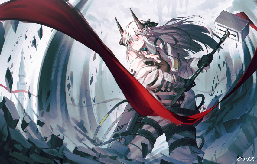 arknights horns mudrock_(arknights) sen_ya tagme