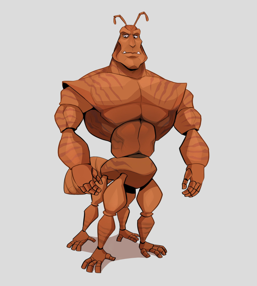 4_legs abs absurd_res anthro antz arthropod biceps brown_body dreamworks hi_res insect male multi_leg multi_limb muscular muscular_anthro muscular_male pecs polartoons solo thebluebear27 weaver_(antz)