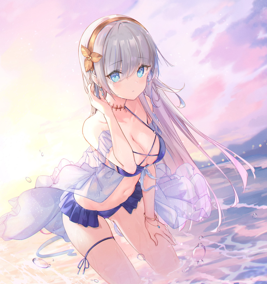 anastasia_(fate/grand_order) bikini cleavage fate/grand_order kyaroru see_through swimsuits