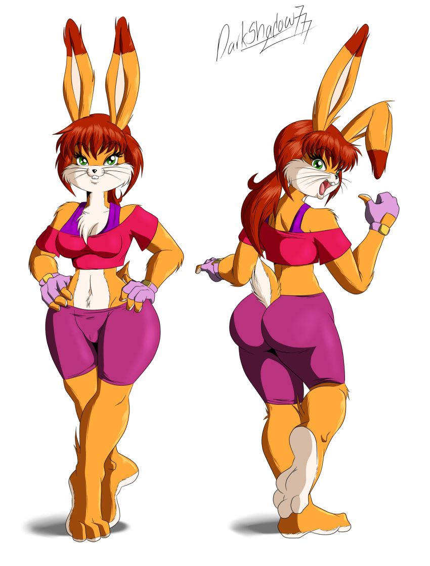 alpha_channel anthro clothing darkshadow777 female fingerless_gloves gloves hair handwear hi_res lagomorph leporid mammal rabbit solo