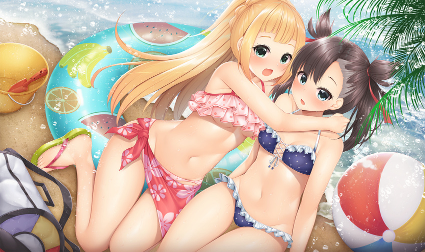 bikini lillie_(pokemon) mary_(pokemon) minato_(ojitan_gozaru) pokemon swimsuits