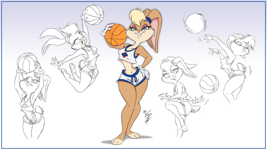 anthro avoid_posting eltonpot female hi_res lagomorph lola_bunny looney_tunes mammal solo warner_brothers