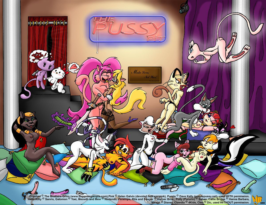 aladdin animaniacs bucky_o'hare callie_briggs cats_don't_dance clawdia cleo crossover digimon disney fighting_foodons gatomon heathcliff hello_kitty hentai_boy meowth mew mirage penelope penelope_pussycat pokemon polly_esther purple_pussy rita rita_and_runt samurai_pizza_cats sanrio sawyer swat_kats the_catillac_cats