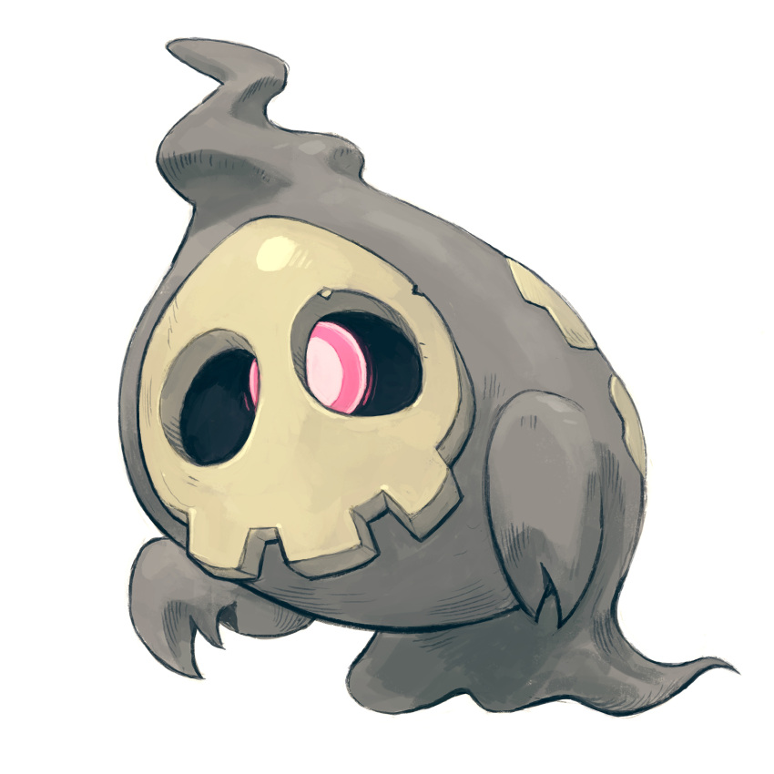 duskull full_body garrett_hanna gen_3_pokemon ghost highres no_humans pink_eyes pokemon pokemon_(creature) shiny simple_background solo white_background