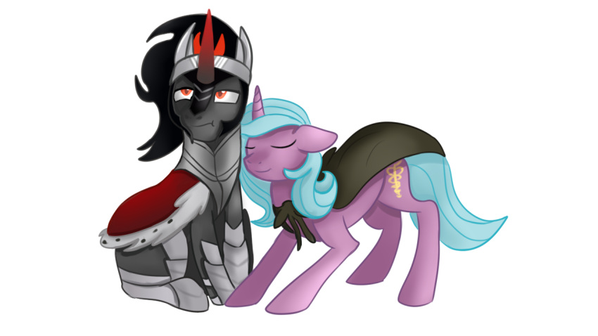 duo equid equine female friendship_is_magic hasbro horn jbond king_sombra_(mlp) male male/female mammal my_little_pony radiant_hope_(mlp) simple_background unicorn white_background