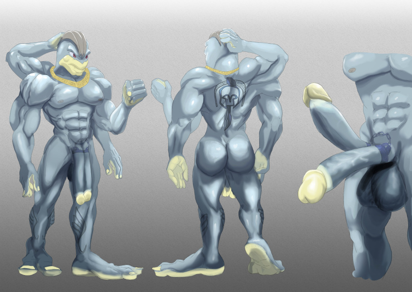 2_toes 3d_(artwork) 5_fingers abs absurd_res anthro balls balls_deep biceps big_feet big_penis biped blue_body blue_skin butt circumcised digital_media_(artwork) diphallism erection exposed_glans feet fingers genitals glans gold_necklace greek grey_body grey_skin hellenic hi_res hoplite huge_feet huge_penis humanoid hyper hyper_feet hyper_genitalia hyper_penis kyrie_burnheart lips machamp male multi_genitalia multi_penis multicolored_body muscular muscular_anthro muscular_male nails nintendo nipples nude pale_palms pale_soles pecs penetration penis pok&eacute;mon pok&eacute;mon_(species) quads saggy_balls separated_balls simple_background smooth_skin solo tan_body tan_skin tattoo tattoo_on_arms tattoo_on_back tattoo_on_belly tattoo_on_legs tattoo_on_penis tattooed tattooed_arm tattooed_leg thick_butt thick_lips thick_penis thick_thighs toenails toes video_games warrior wings