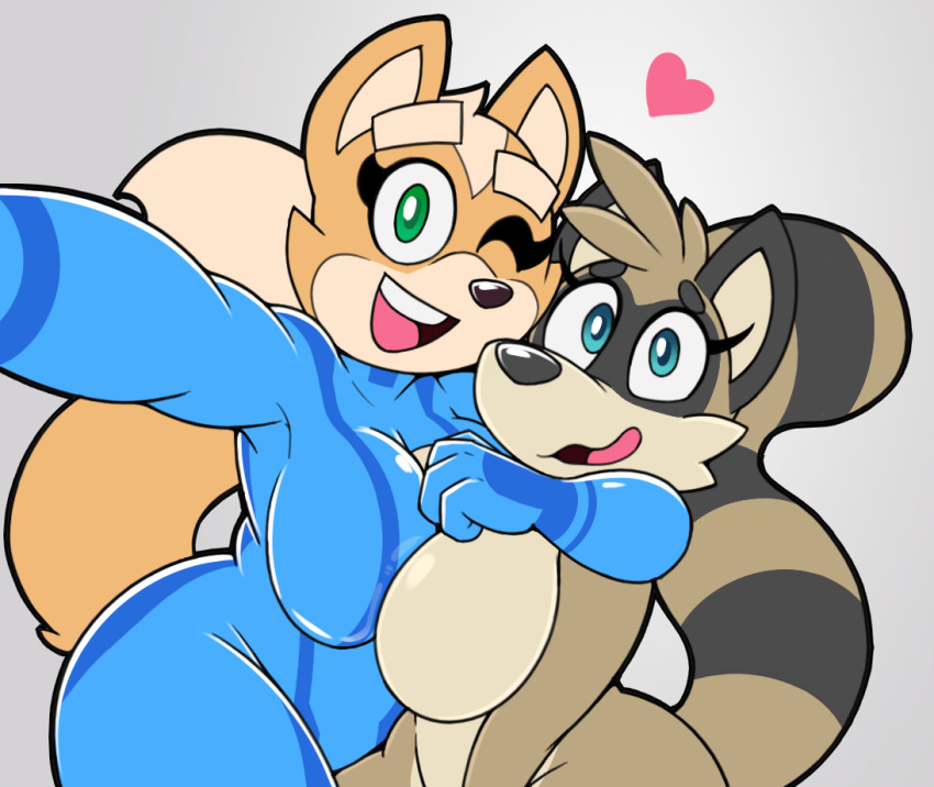 &lt;3 2018 acstlu anthro big_butt blue_eyes breast_squish breasts breasts_frottage butt canid canine crossgender digital_drawing_(artwork) digital_media_(artwork) dipstick_tail duo featureless_breasts featureless_crotch female female/female fox fox_mccloud green_eyes hug huge_butt looking_at_viewer mammal maypul maypul_syrup metroid mtf_crossgender multicolored_body multicolored_tail nintendo one_eye_closed open_mouth open_smile orange_body procyonid raccoon ringtail rivals_of_aether selfie simple_background smile squish star_fox tan_body thick_thighs tongue two_tone_body video_games wide_hips wink zero_suit