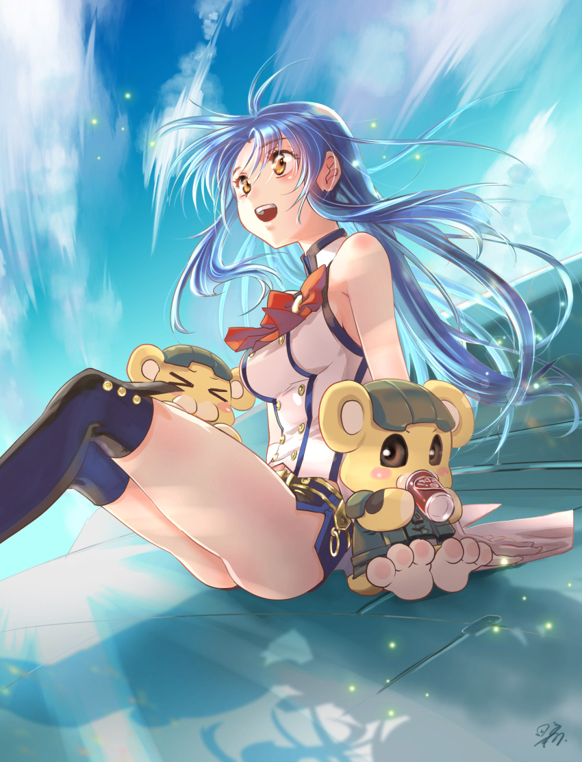 full_metal_panic nopan skirt_lift tagme thighhighs