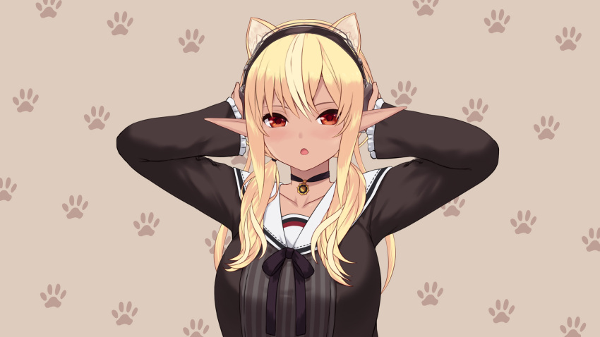 animal_ears cait elf hololive nekomimi pointy_ears shiranui_flare