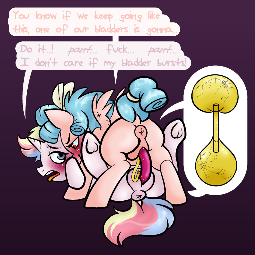 bladder_bulge bladder_inflation blush bodily_fluids breath bursting canon_x_oc catheter cherry_heartstealer_(oc) cozy_glow_(mlp) desperation duo equid equine extreme_watersports female female/female friendship_is_magic genital_fluids genitals hasbro have_to_pee hentai_quotes hi_res horse mammal medical_instrument my_little_pony panting penetration pony pussy scientific_instrument sex sex_toy urine vaginal vaginal_penetration vodkamewtwoni watersports