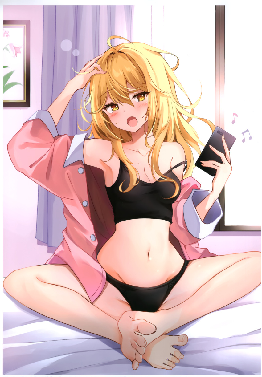 bra cleavage feet hyurasan kirisame_marisa pajama pantsu tagme touhou