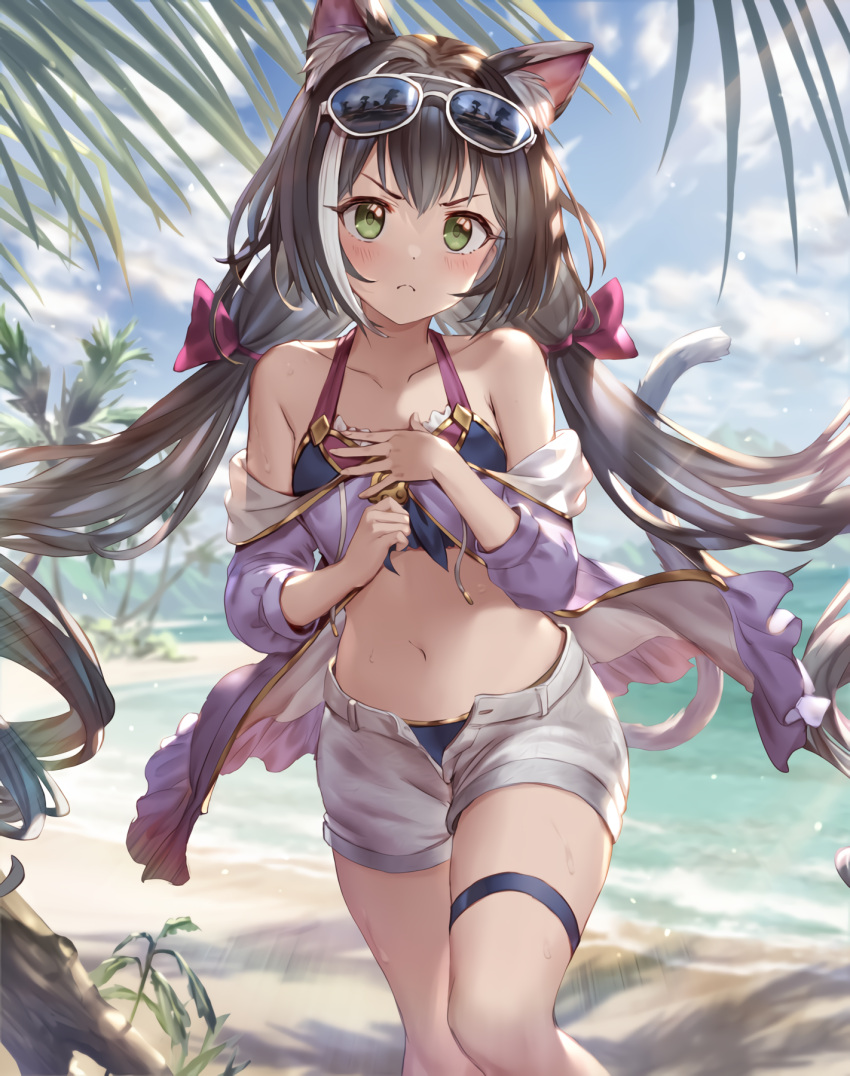 77gl animal_ears bikini garter karyl_(princess_connect) nekomimi princess_connect princess_connect!_re:dive swimsuits tail