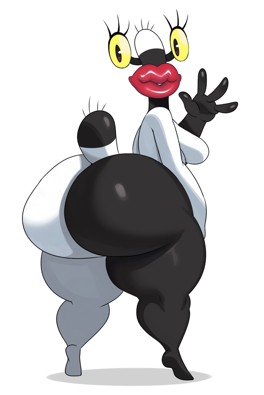 4_fingers aaahh!!!_real_monsters absurd_res big_butt butt featureless_feet feet female fingers hi_res humanoid_feet lips monster nickelodeon oblina simple_background solo sssonic2 thick_lips thick_thighs