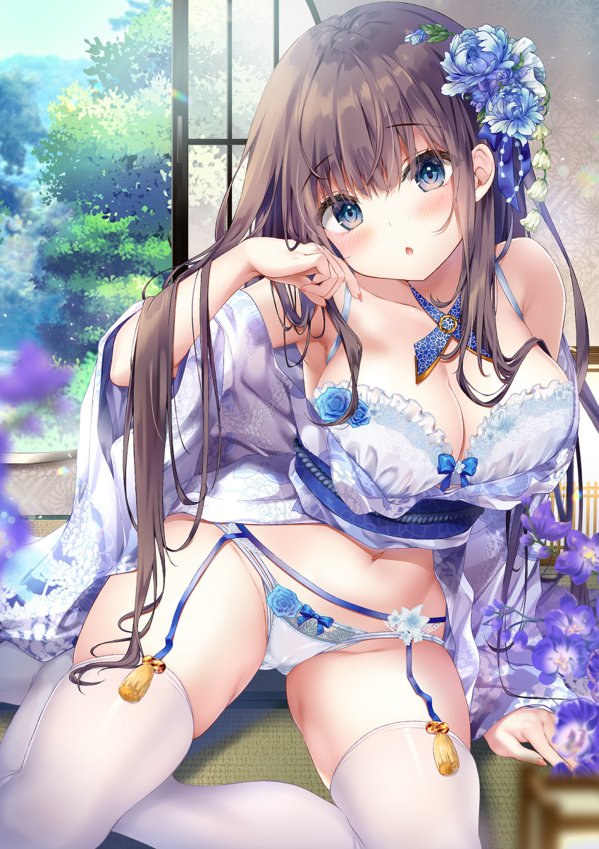 bra cameltoe kimono kino pantsu stockings thighhighs