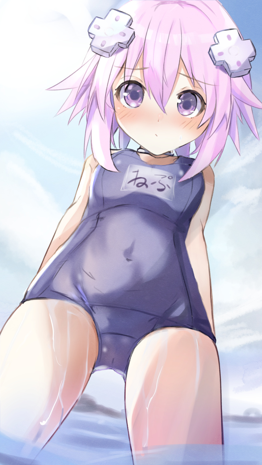 bimmy choujigen_game_neptune neptune school_swimsuit swimsuits wet