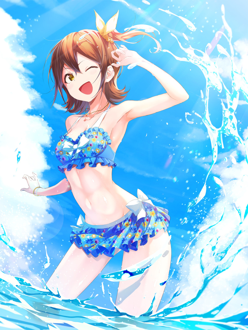 bikini cleavage dice_gt kasuga_mirai swimsuits tagme the_idolm@ster the_idolm@ster_million_live! wet